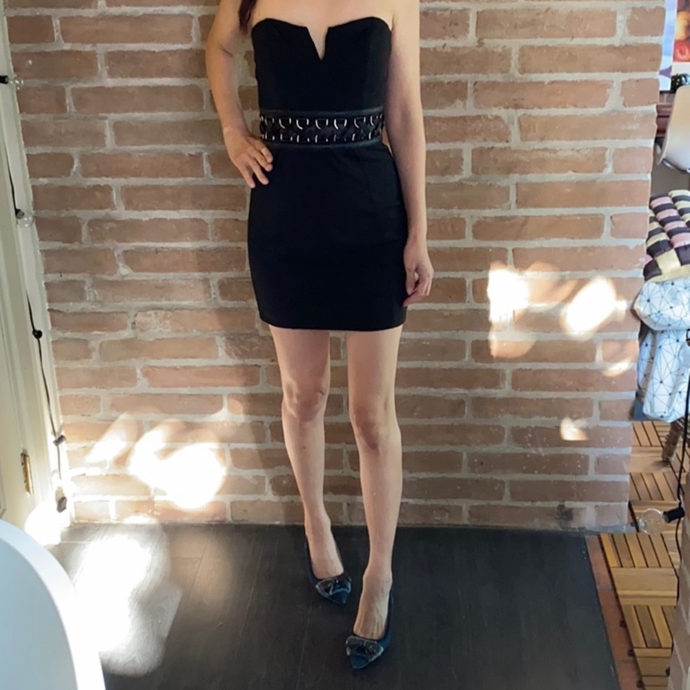 Strapless cocktail dress
